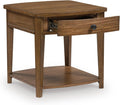 Signature Design by Ashley Burkbyer Classic End Table with Storage, Medium Brown
