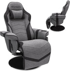 RESPAWN 900 Gaming Recliner Chair with Footrest, Cup Holder and Swivel | Ergonomic gaming recliner with footrest, cup holder, lumbar support, 135° recline & 360° swivel for console gaming