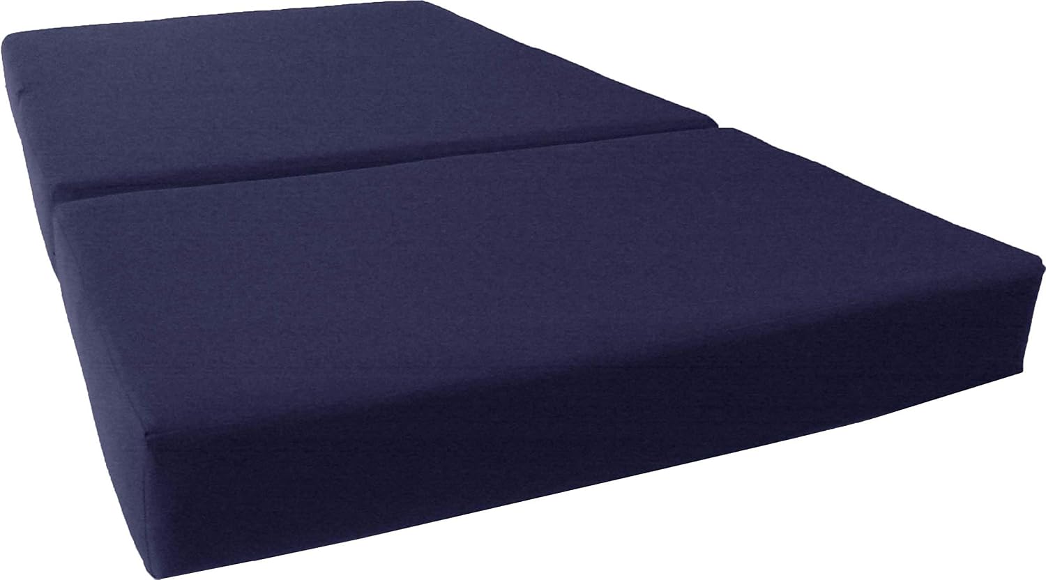 D&D Futon Furniture Navy Trifold Foam Beds, Shikibuton, Tatami Cushion Topper, Foldable Futon Pad, Twin 6x39x75