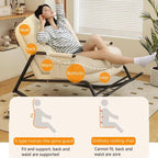 Oversized Rocking Chair with Cushion, Modern Accent Rocking Chair with Armrests, Recliner Chair with Footrest, Backrest with Five-Position Adjustment for Bedroom Living Room(Off-White)