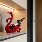 XINXUAN Swan Couple Wine Bottle Holder Countertop, Gifts for Women | Wine Lovers, Decor for Kitchen, Wine Gifts for Women, Ornament Display Stand