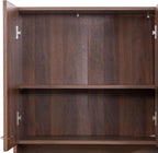 ZeHuoGe 70.86" Tall Pantry Cabinet with 6-Doors, 1-Open Shelves and 1-Drawer for Dining Room,Large Kitchen Hutch,Coffee Bar Station,Kitchen Storage Cabinet (Dark Walnut)