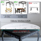 Big Foldable Round Table Tops only Extender, Large Round Folding Tabletop Extender Extend-8in No Legs, 4-fold Portable Wooden Dining Table top for Dining/Kitchen (White, D:59.05IN)