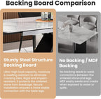 Marble Expandable Table for 8-12 People, 78.74-110.24 Inch Adjustable Length, Heat Resistant Scratch-Resistant Sintered Stone Table Top for Kitchen Dining Room Family Party