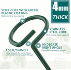 MAFONE 6 Pack 24inch Plant Support Stakes,Plant Stick for Two Sizes(12 or 24Inch) Garden Single Stem Flower Support Stake Plant Cage Support with 20pcs Clips and Plant Ties for Tomato Orchid Lily