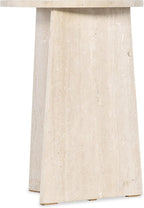 Hooker Melange Cirque Spot Table with Cream Colored Travertine Xalapa Honed Stone