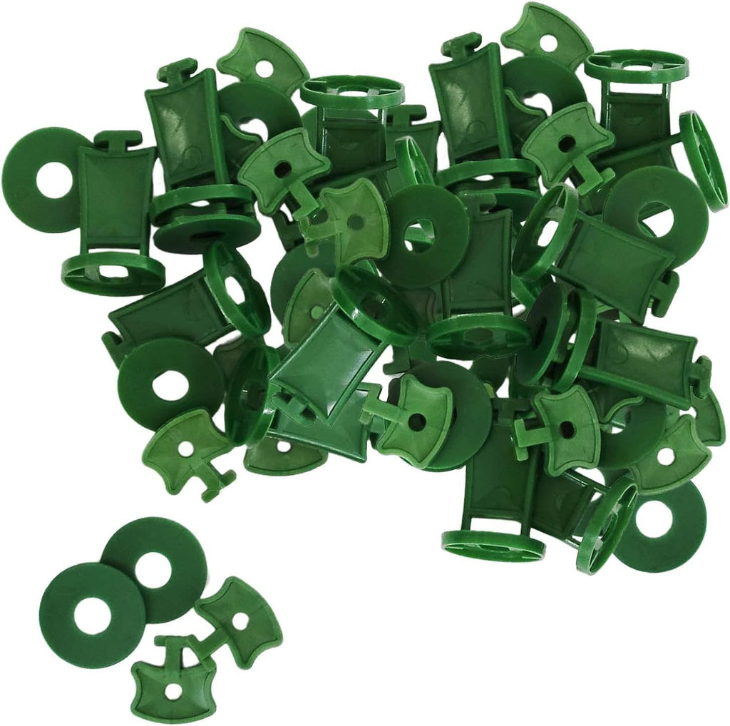 100 Sets Greenhouse Support Clip Fixing Twist Clips Plastic Shading Clips/Washers/Extenders Clips, for Bubble Wrap Sunshade Net Insulation