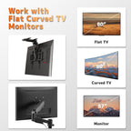 Universal TV Mounting Hardware Screw Kit, M4-M8 Screws for VESA Mounts | Black Screws, Complete set includes bolts, washers and spacers, Fits Most TVs/Monitors up to 80 inches,Organized Storage Case