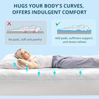 YUGYVOB Queen Mattress Topper Extra Thick, Cooling, and Breathable Mattress Pad 8-21" Deep Pocket Soft Down Alternative Fill