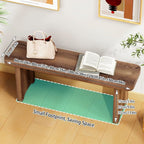 End of Bed Wood Bench, Farmhouse Solid Wood Bench, Entryway Shoe Benches, 24/31/35/39/47/59inch Narrow Benches Seat for Living Room, Dining Room, Bathroom(L39xW7.9xH9.8inch)