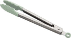 KitchenAid Gourmet Silicone-Tipped Stainless Steel Tongs, 12 Inch, Pistachio