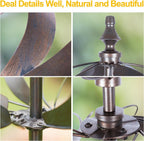 LimeHill Wind Spinner for Yard and Garden - Large Metal Windspinners for Outdoor Decorations (Silver Spherality)