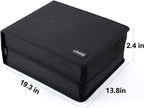 LIOVODE DVD Case 200 DVDs and 100 Booklets Capacity, CD/Blu-ray Storage Binder Case with Booklet Inserts Media Organizer Holder Black Blu ray Wallet for Car (200 Capacity)