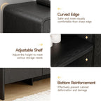 ONBRILL 60" Sideboard Buffet Cabinet with Adjustable Shelves Storage, Black