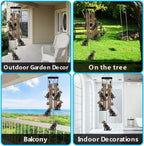 Garden Dog Wind Chimes Outdoor Indoor Decor - with 4 Tubes 4 Bells 5 Dogs Wind Chime, Mobile Romantic Dog Wind Catcher, Dogs Windchimes for Home, Mom Gifts, Balcony, Tree, Festival, Garden Decoration