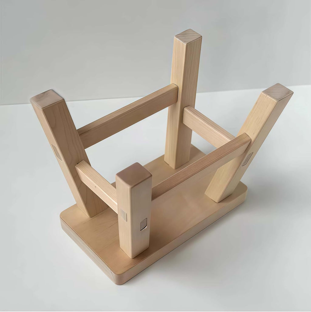 DIY Wooden Stool Kit, Mortise and Tenon Construction, 9.4 x 5.1 x 7.9 inches, Natural Birch Tree