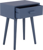 SAFAVIEH Home Collection - Lyle Blue Accent Table, 1 Drawer, Mid-Century Modern Design (ACC5702H)