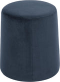 Spatial Order 17" Organic Shape Ottoman - Blue Velvet