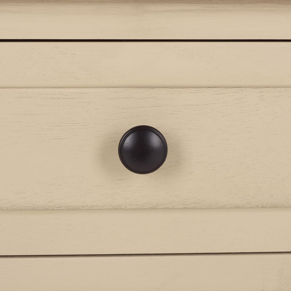 SAFAVIEH Home Collection – Damien Sand 6-Drawer Storage Bench, Mixed-Material Cottage Design, Fully Assembled (AMH5701G)