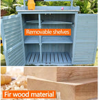 Outdoor Storage Cabinet Waterproof with Shelves Ventilated Shutter Door, Outdoor Cabinets Weatherproof Tall Adjustable Foot Pads for Delivery Patio Garden and P,Brown