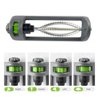 Lawn Sprinkler, Oscillating Sprinkler for Yard with 18 Hole Brass Nozzles, Watering for Lawn & Garden Covers up to 3,600 sq.ft, Easy Adjust Range Control, Built-in Spray Jet Cleaning Needle (Gray)