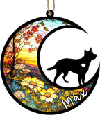 Personalized Dog Memorial, Custom Name Australian Cattle Heeler Dog Christmas Ornament, Custom Breeds, Pet Loss Light Catcher, Gifts for Lovers Loss of Pet Sympathy on Mothers Day Christmas