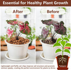 Legigo 4 Pack Coco Husk Chips- 4.4 LB 100% Organic Coconut Coir Chips Brick Potting Soil Mix with Low EC & PH Balance, Compressed Coconut Substrate Coco Chips Mulch Medium for Garden, Flowers, Plants