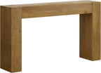 Alaterre Furniture Stockyard Solid Wood Console Table - 56 Inch Modern Farmhouse Entryway Table - Easy Assembly Living Room Furniture for Behind the Couch, Entryway, or Hallway (Oak)