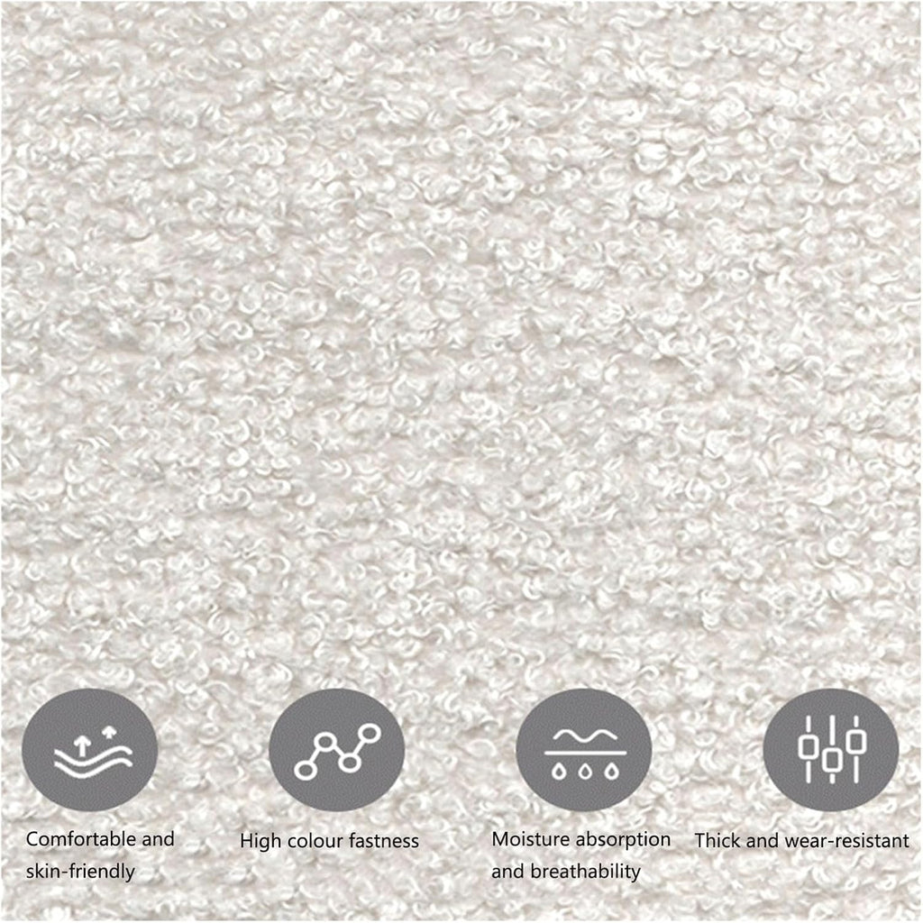 Modern Lamb's Wool Upholstered Bedroom Benches, Modern Tufted Ottoman Stool for Doorway, Living Room, Lock Entryway(White,120 * 40 * 45cm)