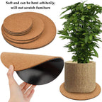 10Pcs Cork Plant Mat Round Cork Plant Coasters 4/6/8 Inch DIY Corks Pad Plants Plate Pad for Gardening, Indoor and Outdoor Pots, DIY Craft Project