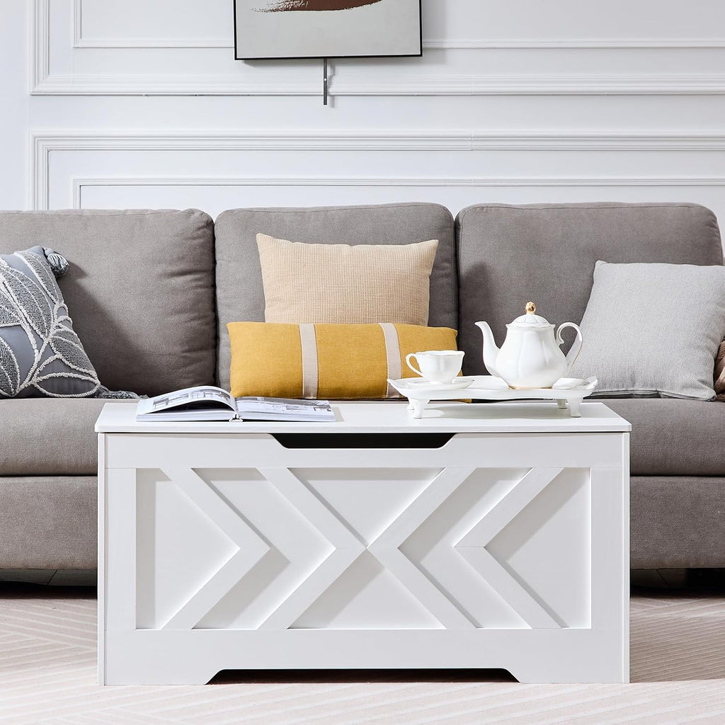 39.3" Storage Bench with 2 Safety Hinges,entryway Bench,Blanket Storage,Shoe Storage Bench for Entryway,Bedroom,Living Room