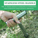 Hand Dibber, 10 Inch Stainless Seed Dibber, Hole Digger for Plant Labels Self Watering Stakes, Garden Planter Tools for Planting, Transplanting Plants, Digging