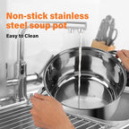 Stainless Steel Stock pot-10 Quart pot-Stockpots with Lid -Soup Pot-Induction Pot-Cookware-Cooking Pot-crock pot