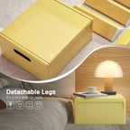 Colorful ABS Plastic Nightstand Detachable Storage Side Table Stool | Tool-Free Assembly, Eco-Friendly Plastic, Detachable Legs, 230 Lbs Load, Bedroom, Living Room, Bathroom, Outdoor & Pool Use