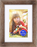 RPJC 6x8 inch Picture Frame Made of Solid Wood and High Definition Glass Display Pictures 4x6 with Mat or 6x8 Without Mat for Wall Mounting Photo Frame Carbonized