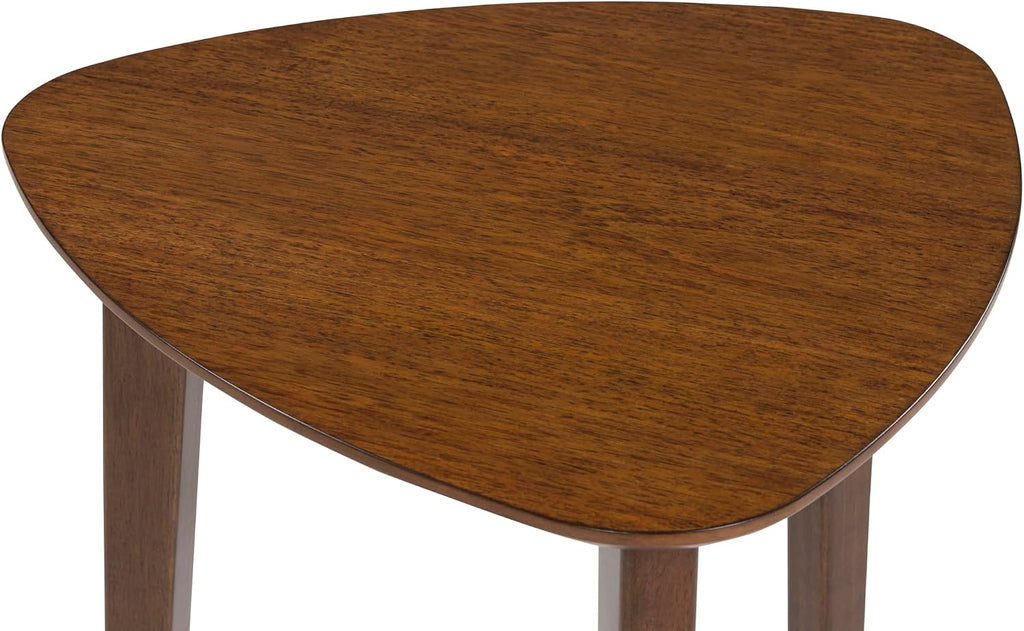GTU Furniture Casual Acacia Wood Rectangular 3-Piece Coffee Table Set, Cocktail Table with 2 Matching End Tables, Brown Finish for Living Room