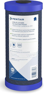Pentair Pentek CFB-Plus10BB Big Blue Carbon Water Filter, 10-Inch, Whole House Fibredyne Modified Molded Carbon Block Replacement Cartridge, 10" x 4.5", 5-10 Micron