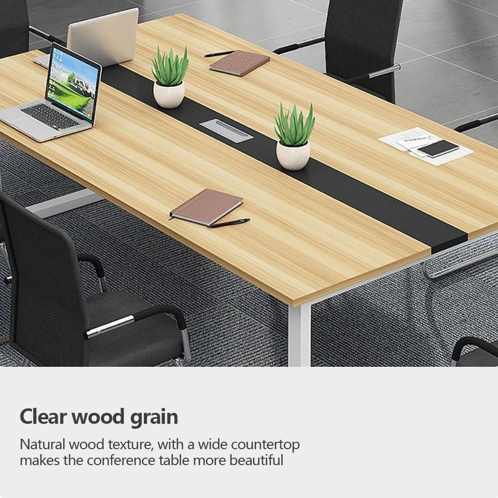Generic Modern Office Conference Table, 63"L*31.5"W*29.1H/160*80*74cm, Wood, 6 Seater, Contemporary Style, Indoor/Outdoor Use