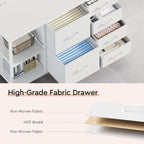 Maihail 6 Drawer File Cabinet with Charging Station and Open Storage Shelf, White