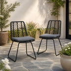 Saiveina Deja Chair,2PCS with 2 Cushions,Gray