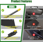 Heavy-Duty Garden Shovel 60inch All-Season Outdoor Tool with 4.3" Wide Blade, Rust-Proof Steel & Ergonomic Handle for Seniors (Weed Removal, Snow Scraper, Moss Cleaner)