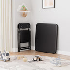 Garvee 3-Piece Kids Folding Table and Chair Set | Padded Toddler Activity Table with 2 Chairs, Easy-Fold Pinch-Free Design, Portable Children's Furniture for Arts, Crafts