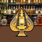 LED Wine Bottle Display Stand, Ace of Spades Shape Illuminated Bottle Holder with Warm Yellow Light, Acrylic Champagne VIP Presenter for Bar Home Decor