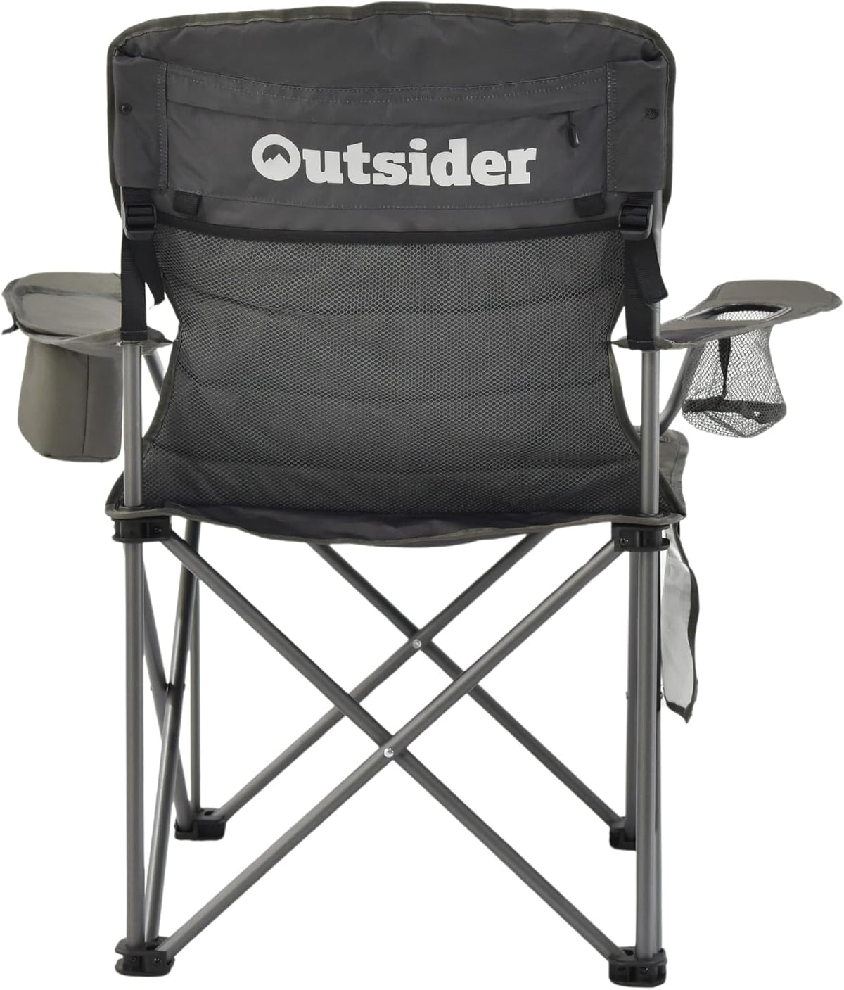 OUTSIDER Oversized Camping Folding Chair, Heavy Duty 500 LBS Portable Foldable Outdoor Chair Camp Chair with Cup Holder and Cooler Bag, Bottle Opener for Camping, Travel, Backpacking,Lawn, Patio