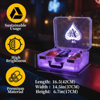 LED Wine Bottle Servicer Stand Champagne LED Display Box Rechargeable, Luminous Presenter for Nightclub, Bar, Party, Wedding, Tabletop Display（Capacity:3 Bottles 750ml）