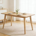 FSC Certified Wood Dining Room Table, 51in Small Rectangular Kitchen Table Space Friendly, Easy Assemble Solid Rubberwood Leg Table for Apartment (Table Only)