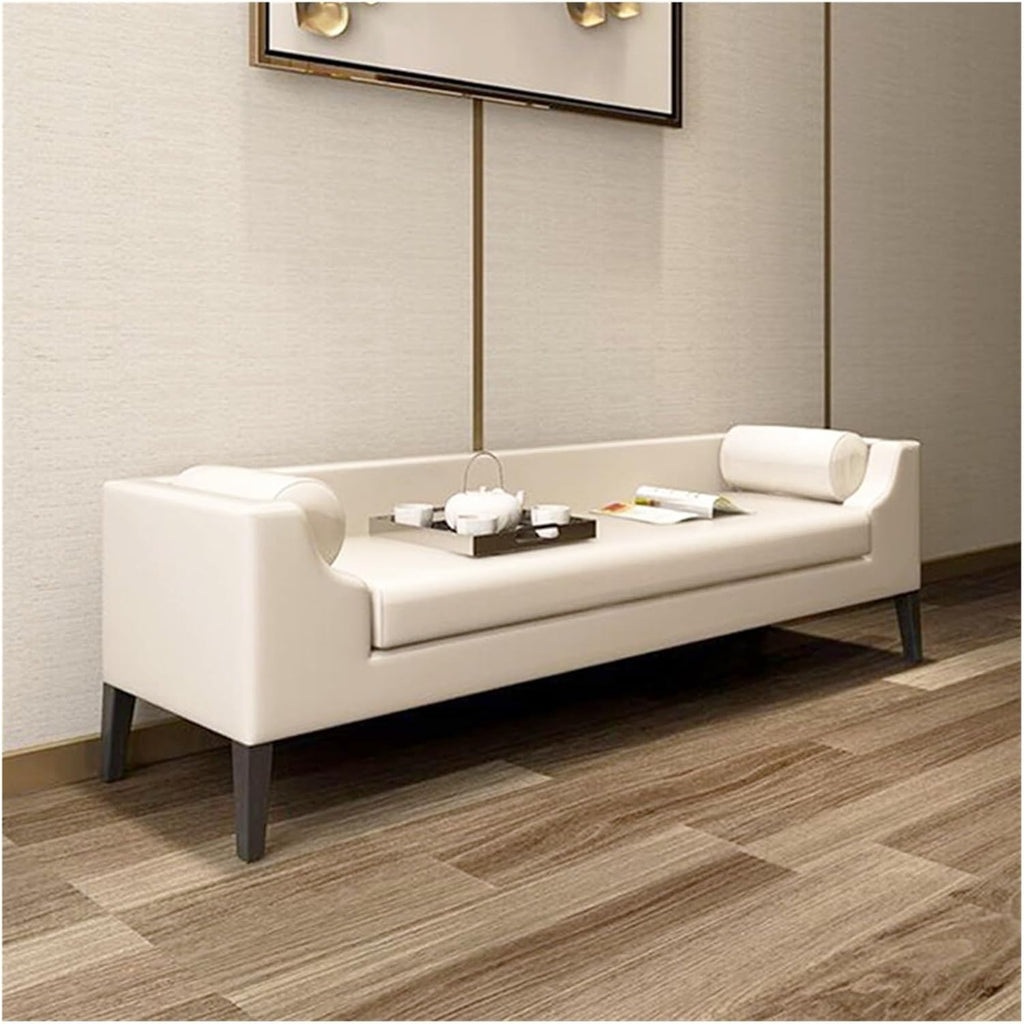 Modern End of Bed Bench for Bedroom,Upholstered Storage Ottoman with Arms Tufted Entryway with for Living Room Entryway(Beige)