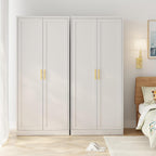 Metal Pantry Cabinet, 71"H x 28"W x 14"D Pantry Cabinets with 2 Doors and 4 Adjustable Shelves, Kitchen Pantry Storage Cabinets, Metal Storage Cabinet for Kitchen, Dining Room, Living Room-White