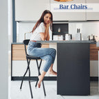 Thyle 1 Pcs 29.5 Inch Folding Bar Stool with Backrest Tall Foldable Stool Chair with Cushioned Padded Portable Collapsible Counter Height Chair for Kitchen Island Shop Cafe Dining Room