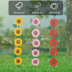 Garden Decor for Outside,3 Pack Sunflowers Metal Yard Art Decorative Garden Stakes,Metal Flowers Spring Garden Stakes Decor,Landscape,Patio(22.6 * 4.7IN)